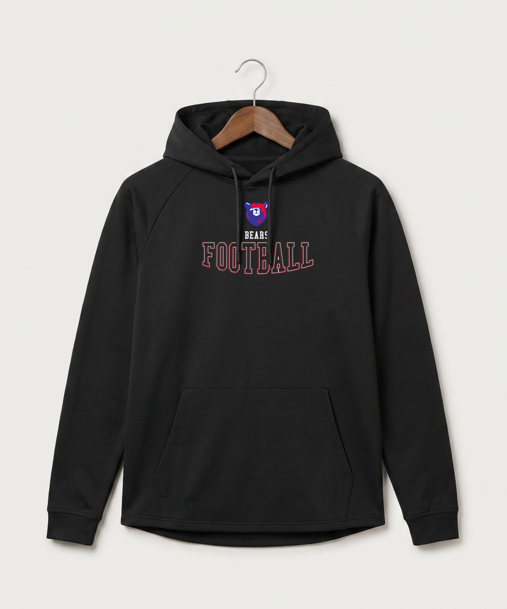 Bertha Hewitt High School Football (Boys) - Black Hoodie - Full Front