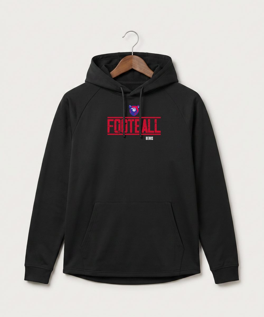 Bertha Hewitt High School Football (Boys) - Black Hoodie - Full Front