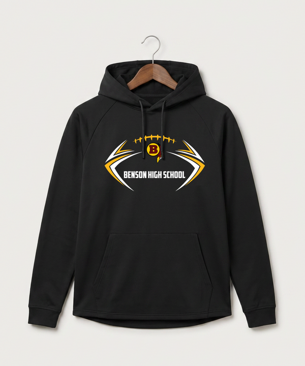 Benson High School Football (Boys) - Black Hoodie - Full Front