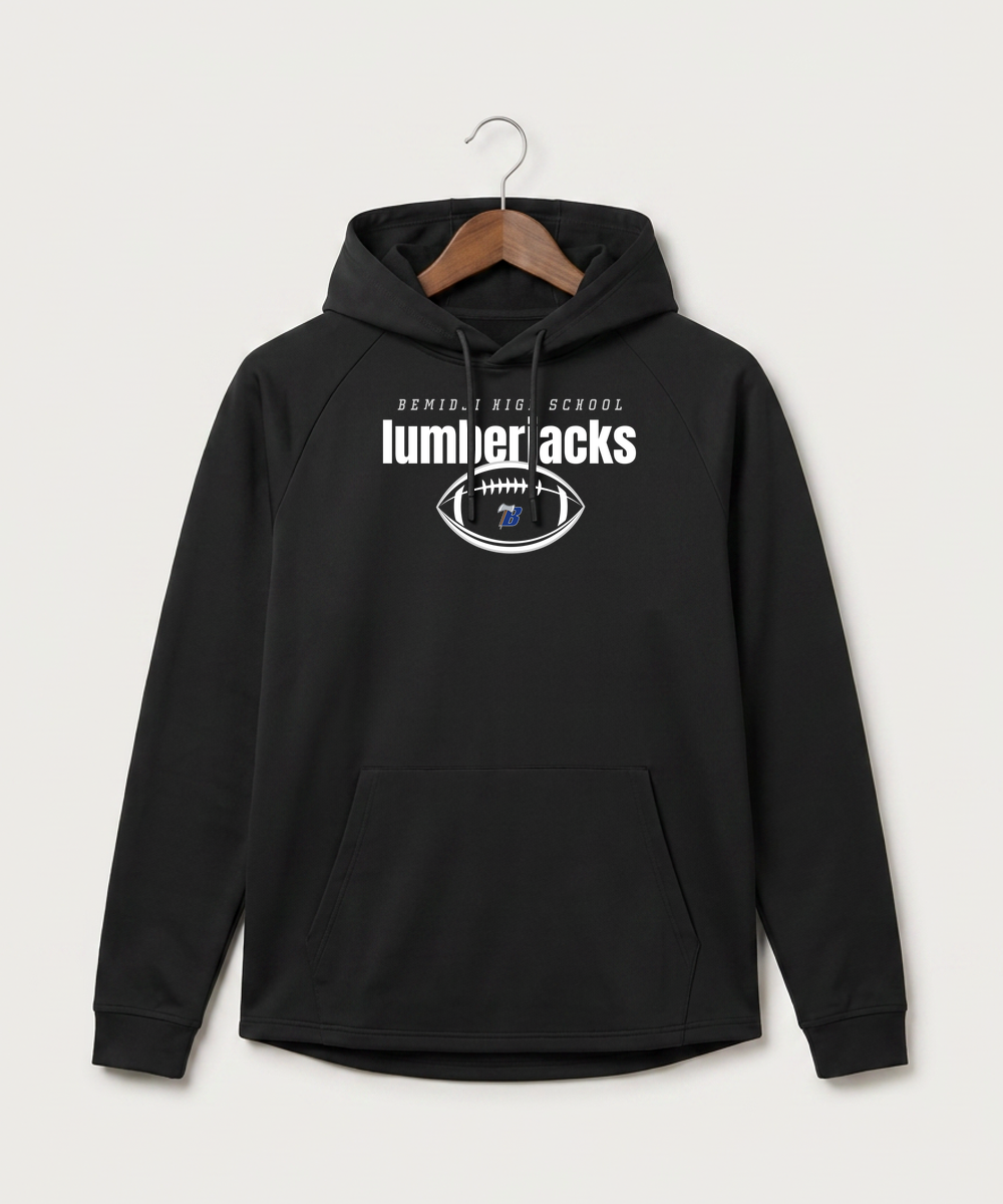Bemidji High School Football (Boys) - Black Hoodie - Full Front