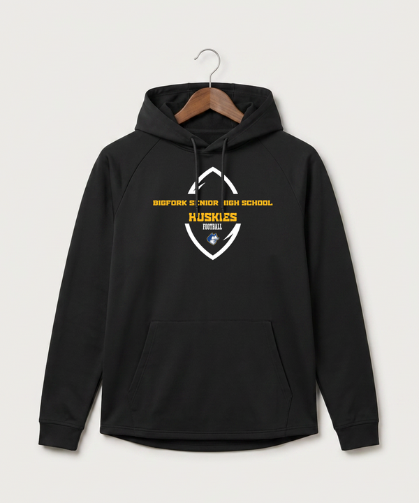 Bigfork Senior High School Football (Boys) - Black Hoodie - Full Front