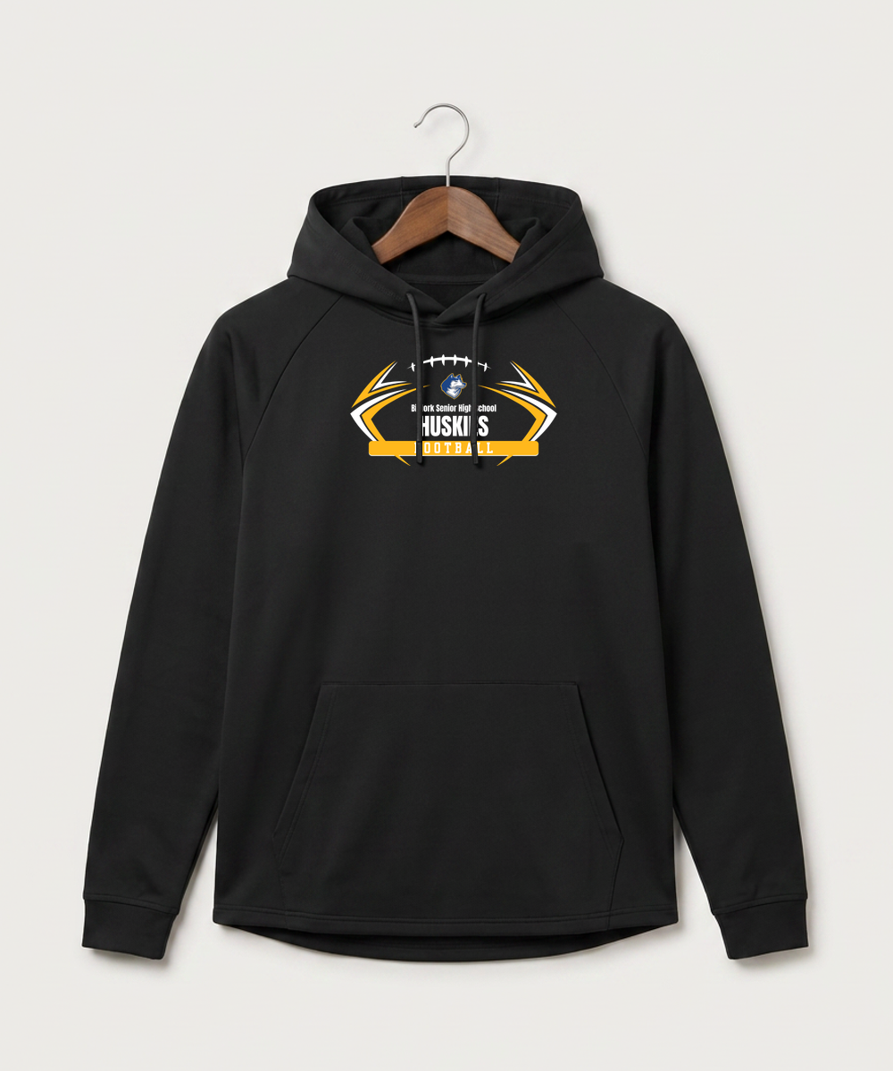Bigfork Senior High School Football (Boys) - Black Hoodie - Full Front