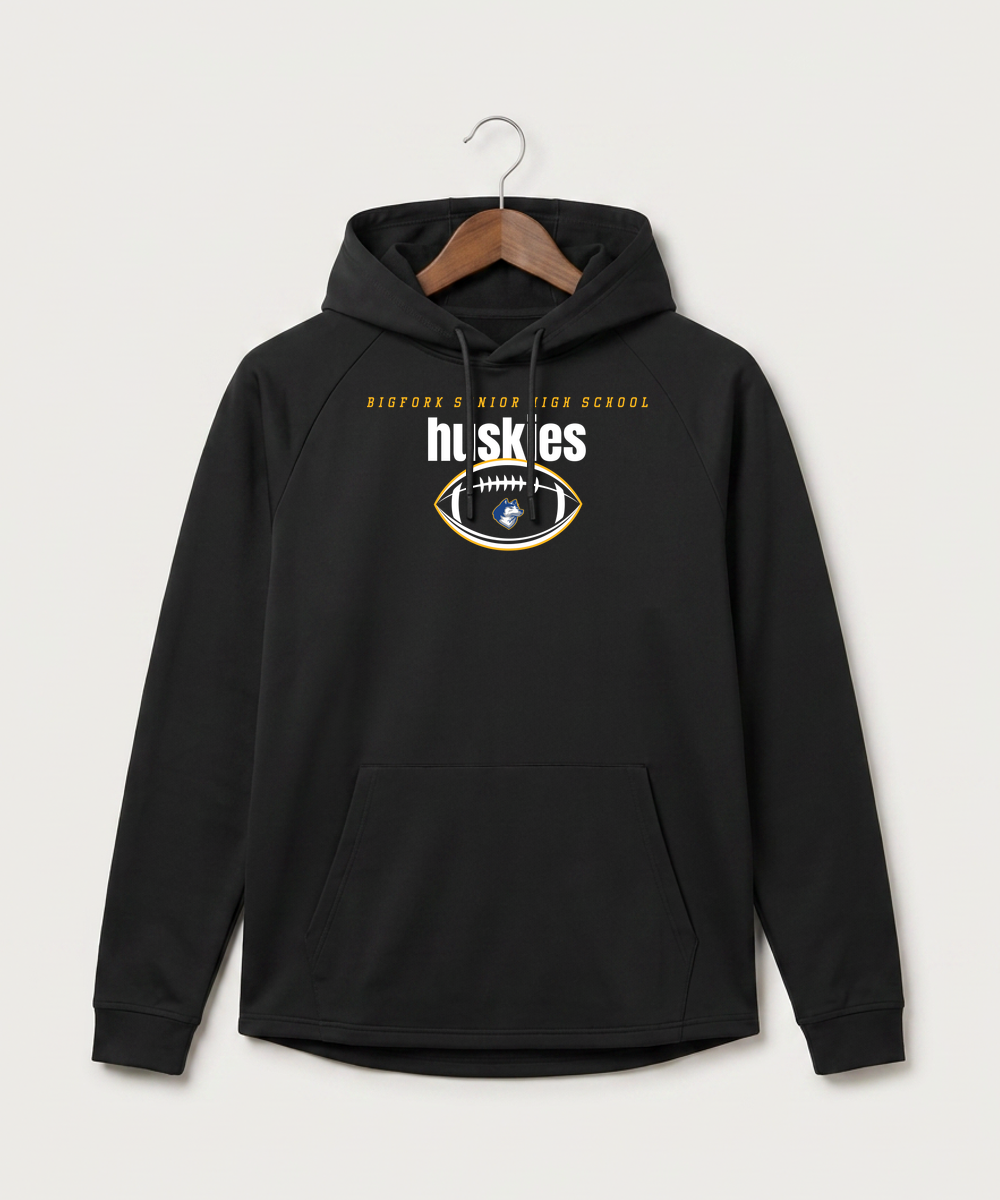 Bigfork Senior High School Football (Boys) - Black Hoodie - Full Front
