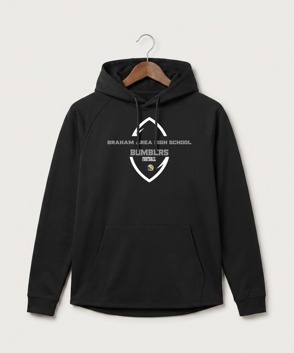 Braham Area High School Football (Boys) - Black Hoodie - Full Front