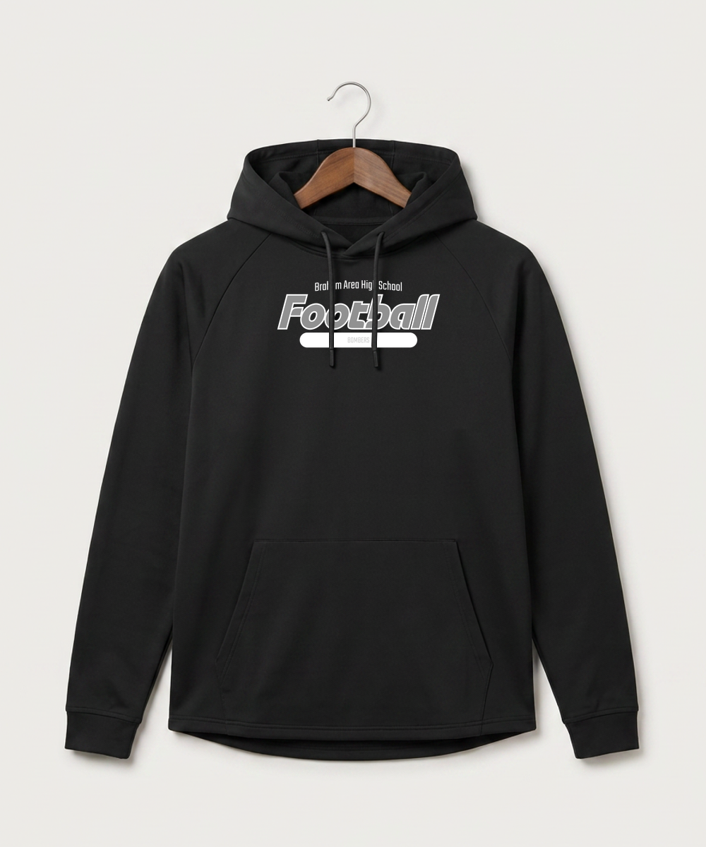 Braham Area High School Football (Boys) - Black Hoodie - Full Front