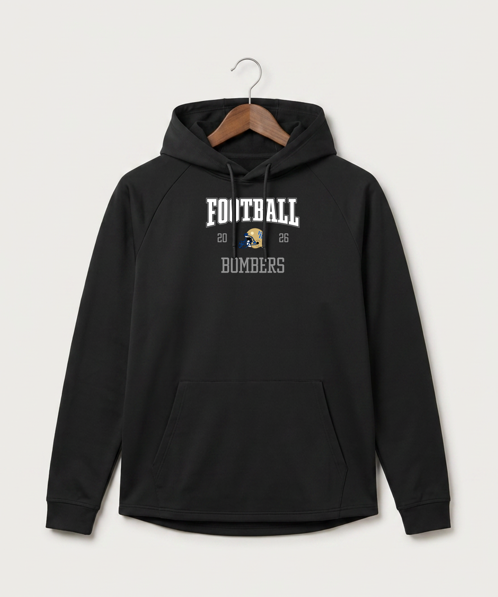 Braham Area High School Football (Boys) - Black Hoodie - Full Front