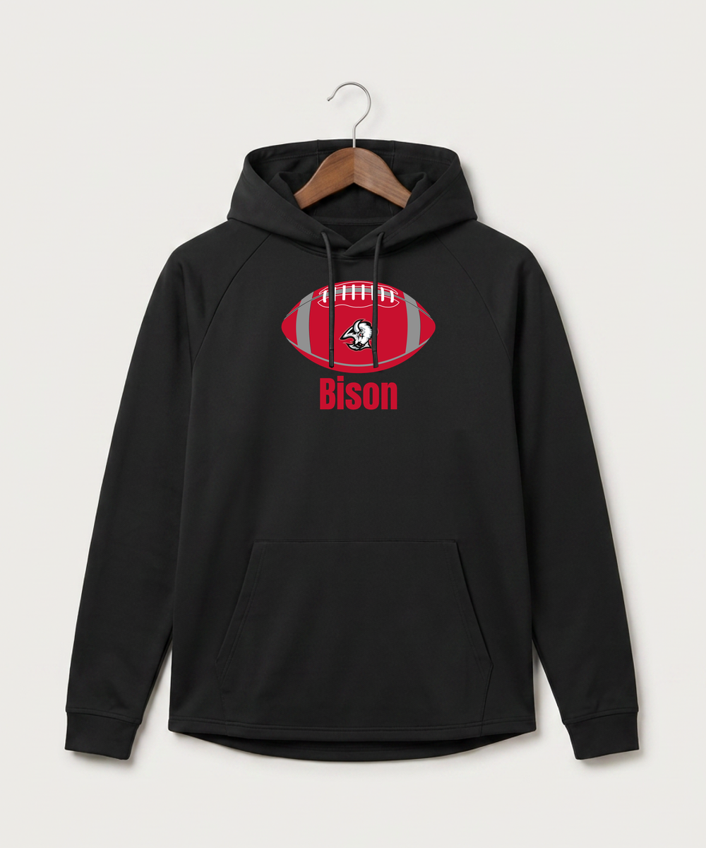 Buffalo High School Football (Boys) - Black Hoodie - Full Front