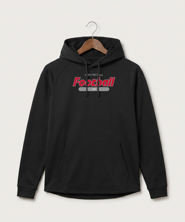 Buffalo High School Football (Boys) - Black Hoodie - Full Front