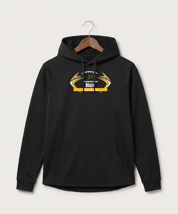 Burnsville High School Football (Boys) - Black Hoodie - Full Front