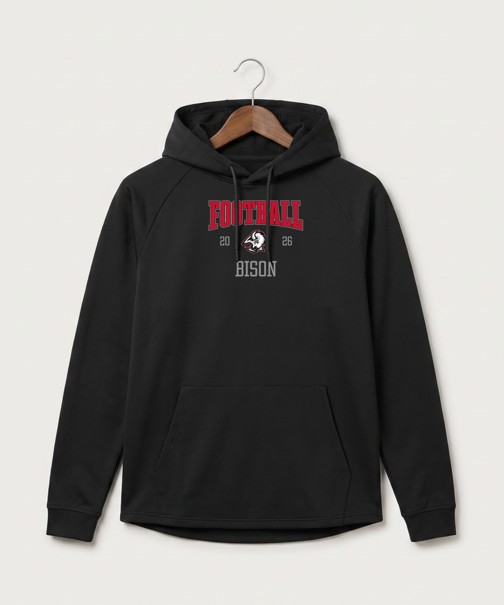 Buffalo High School Football (Boys) - Black Hoodie - Full Front