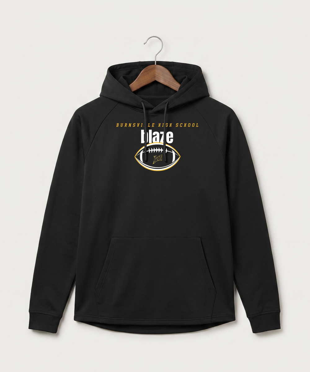 Burnsville High School Football (Boys) - Black Hoodie - Full Front