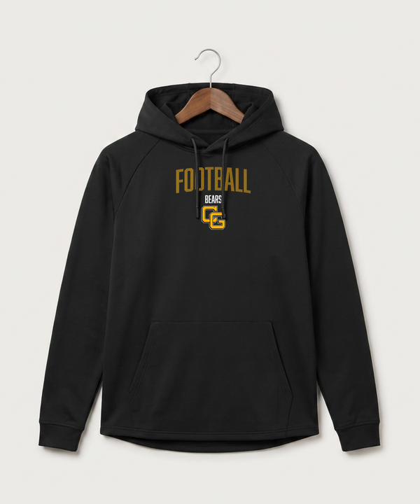 Clearbrook Gonvick High School Football (Boys) - Black Hoodie - Full Front