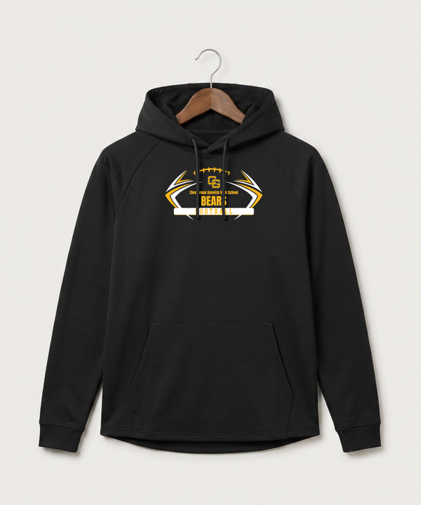 Clearbrook Gonvick High School Football (Boys) - Black Hoodie - Full Front