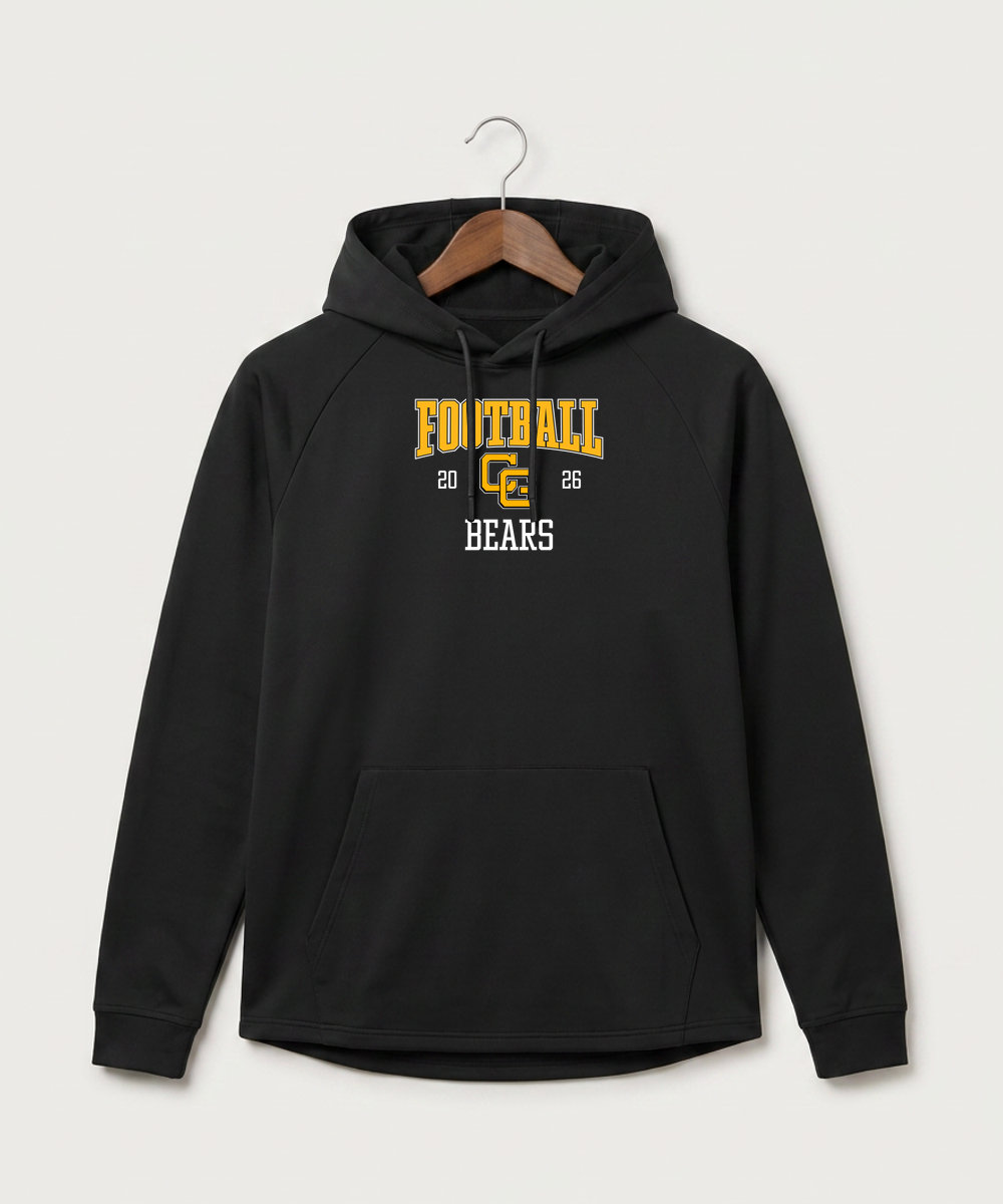 Clearbrook Gonvick High School Football (Boys) - Black Hoodie - Full Front