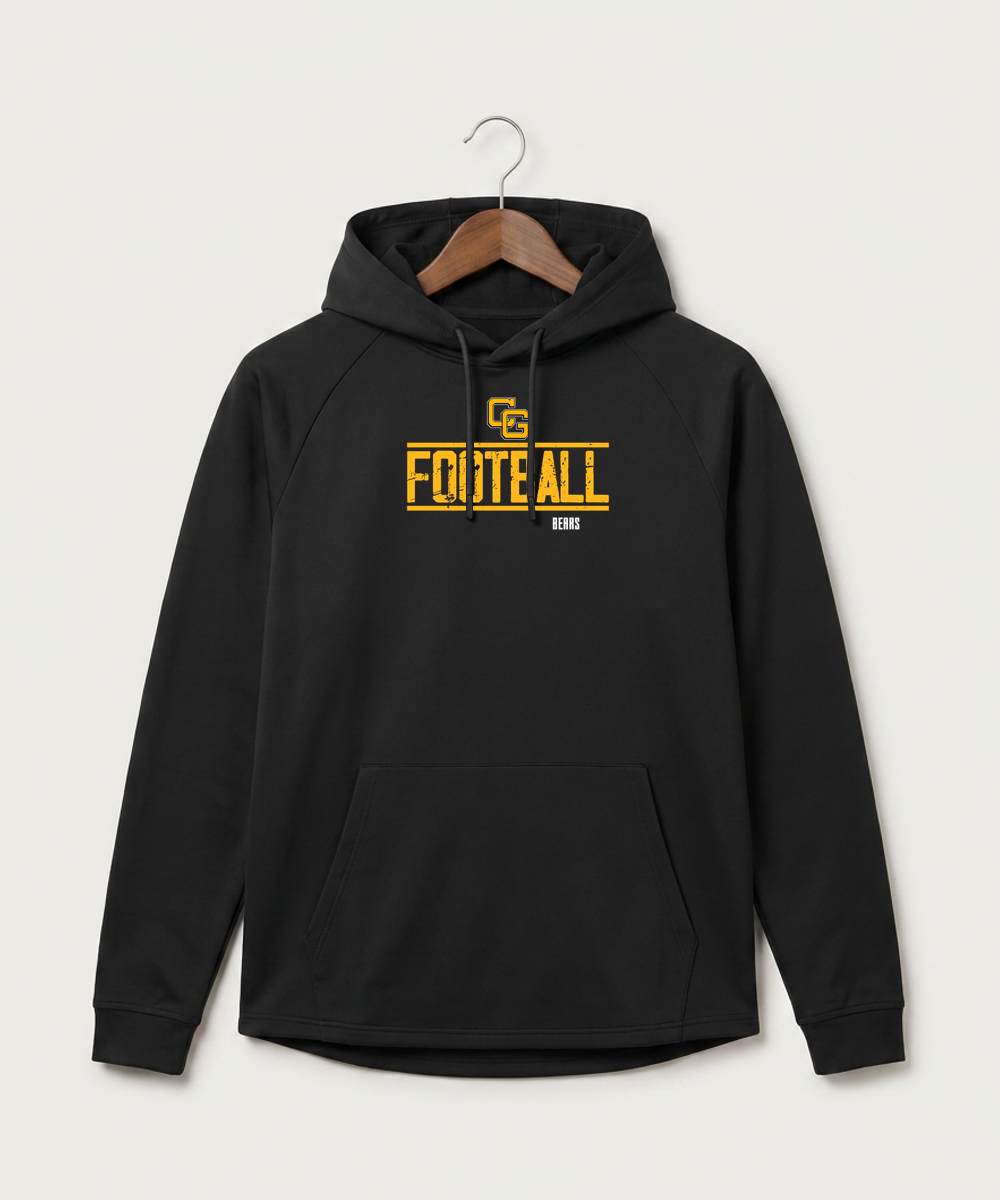 Clearbrook Gonvick High School Football (Boys) - Black Hoodie - Full Front