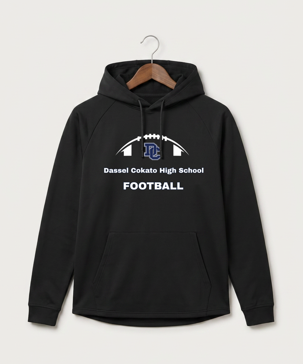 Dassel Cokato High School Football (Boys) - Black Hoodie - Full Front