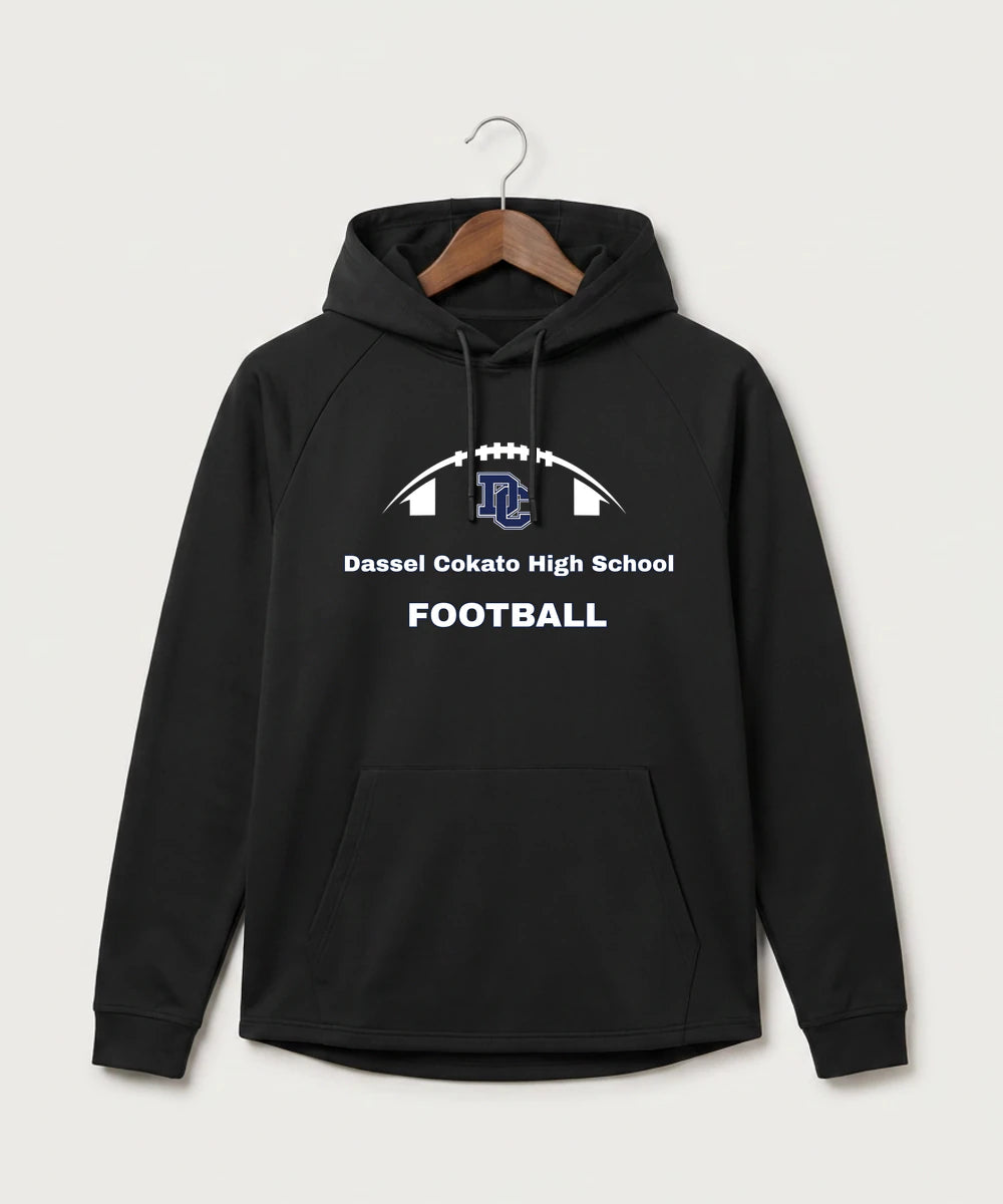 Dassel Cokato High School Football (Boys) - Black Hoodie - Full Front