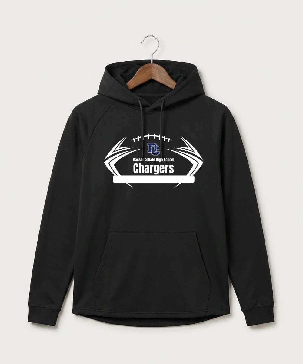 Dassel Cokato High School Football (Boys) - Black Hoodie - Full Front