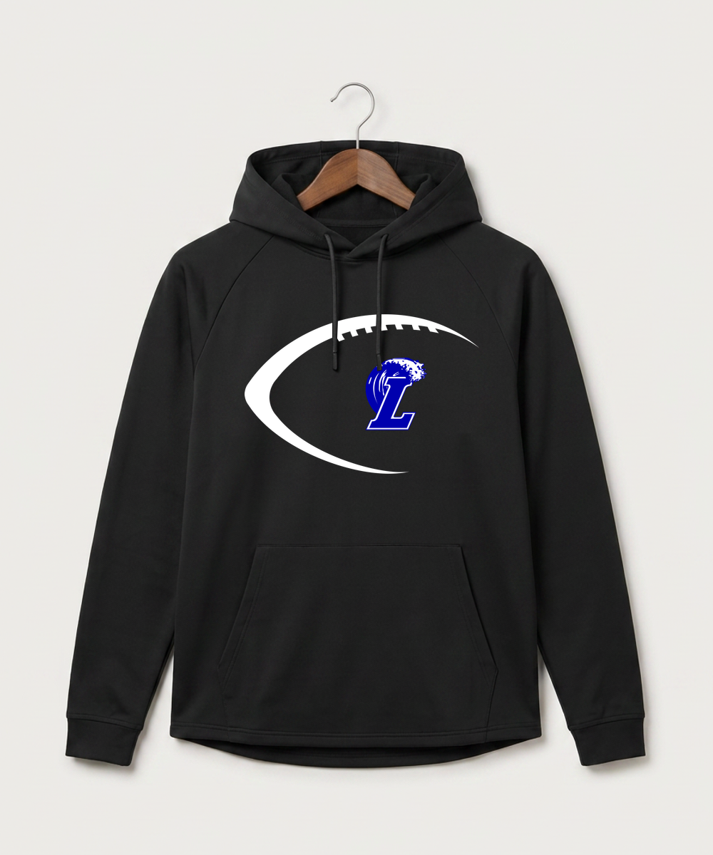 Lakeview High School Football (Boys) - Black Hoodie - Full Front