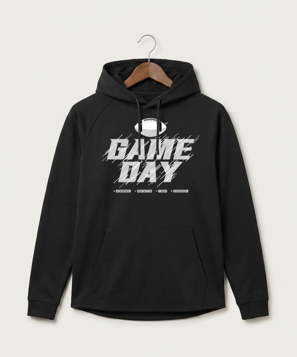 Dassel Cokato High School Football (Boys) - Black Hoodie - Full Front