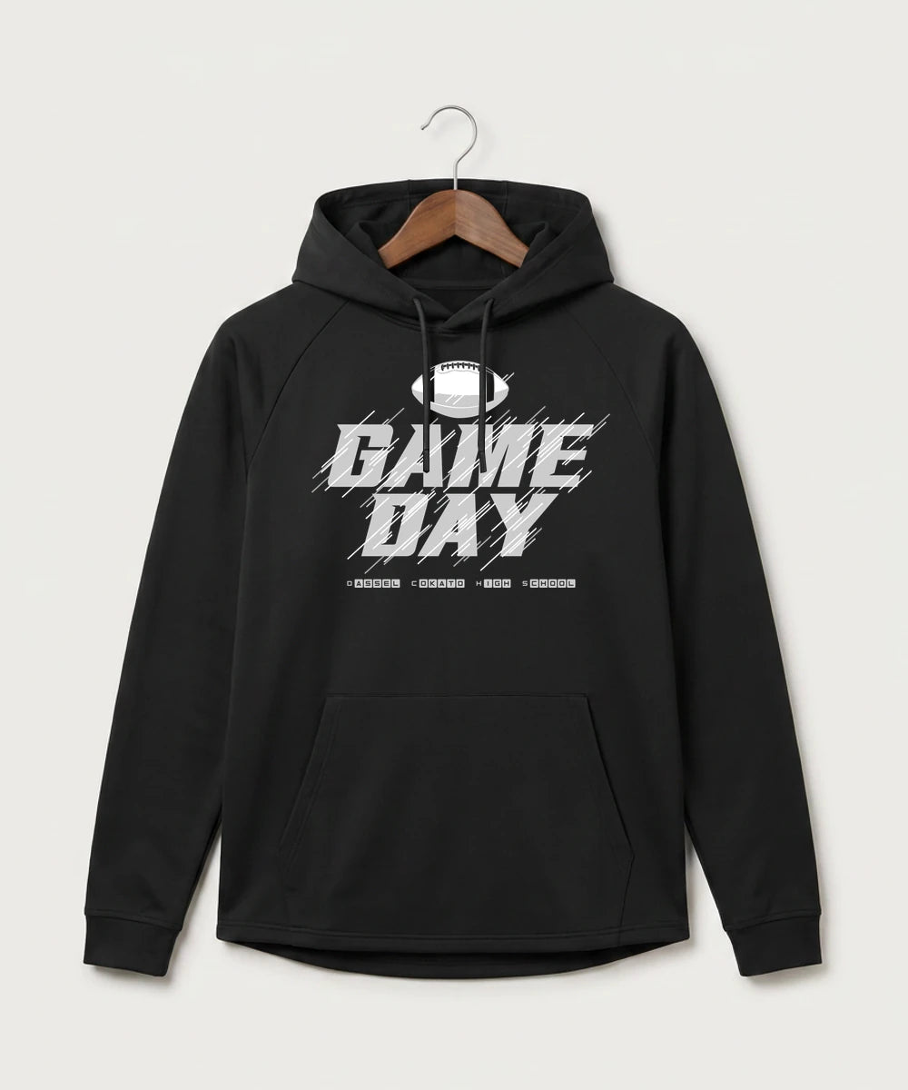 Dassel Cokato High School Football (Boys) - Black Hoodie - Full Front