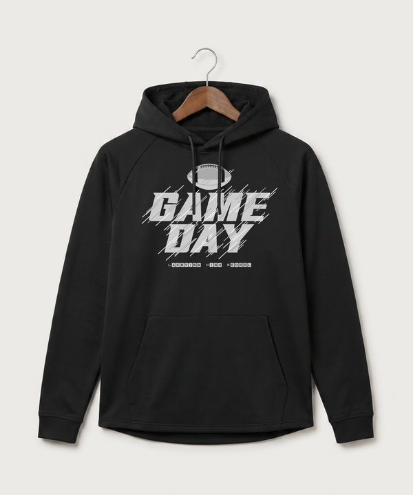 Lakeview High School Football (Boys) - Black Hoodie - Full Front