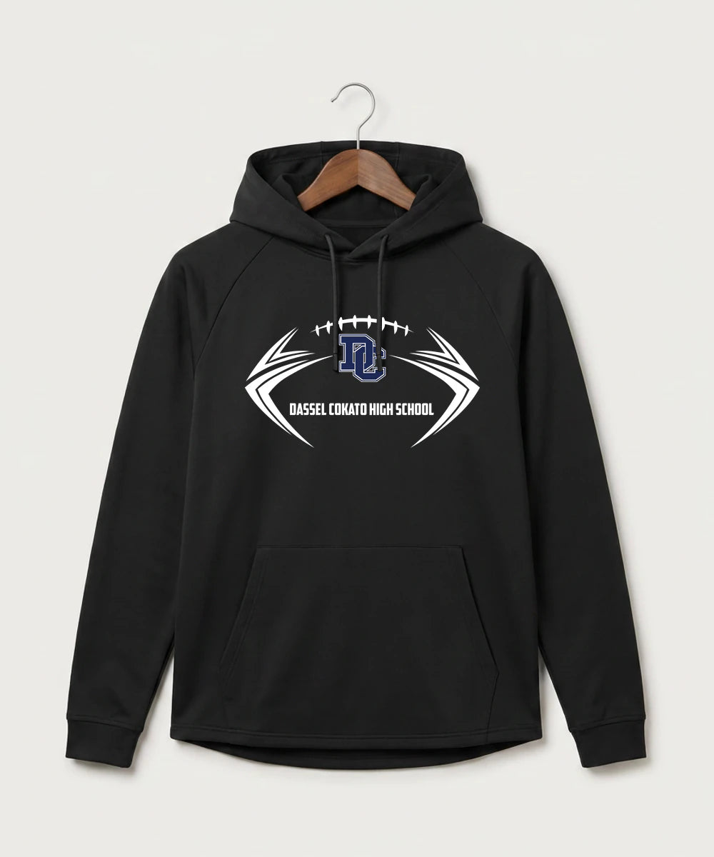 Dassel Cokato High School Football (Boys) - Black Hoodie - Full Front