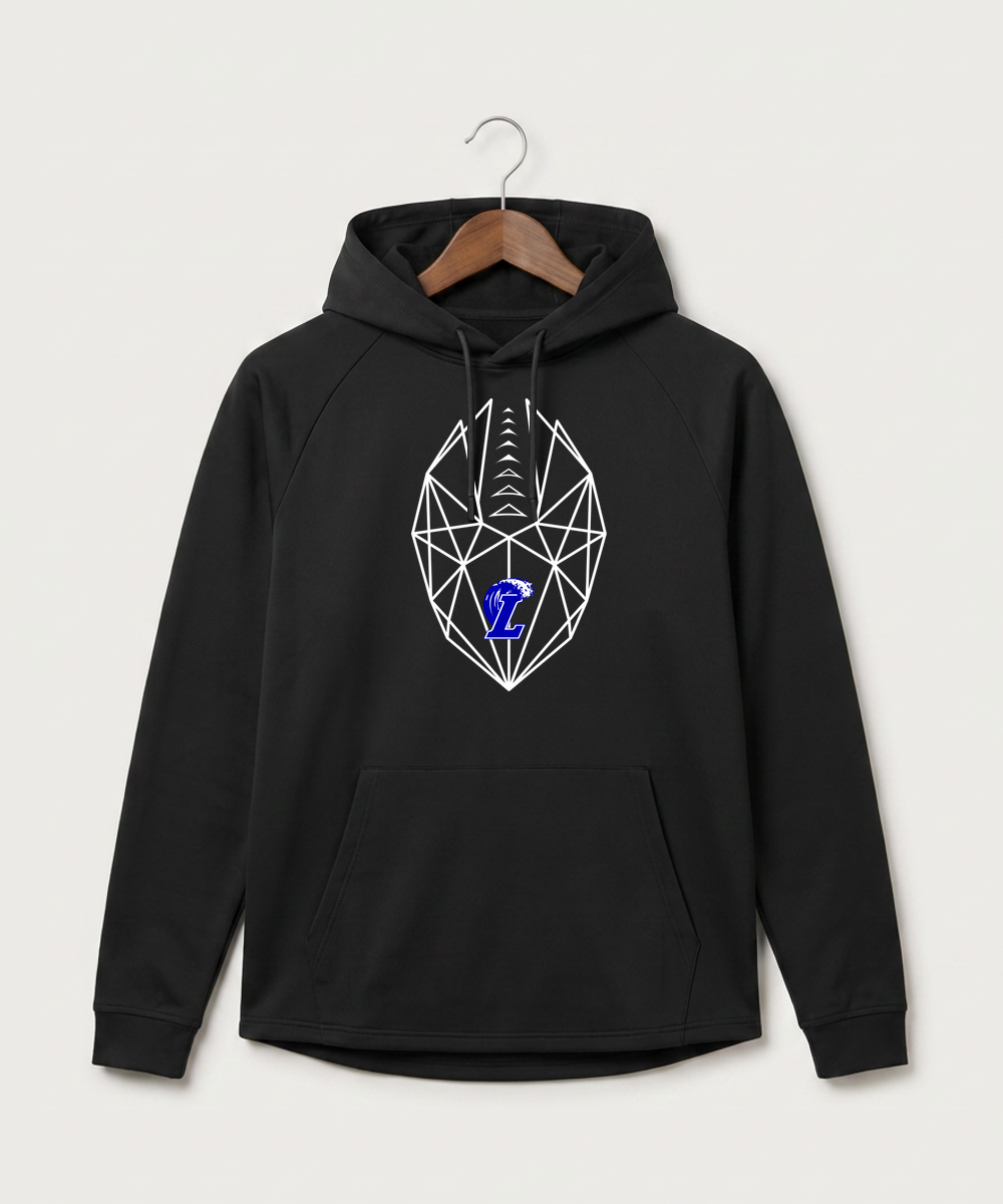 Lakeview High School Football (Boys) - Black Hoodie - Full Front