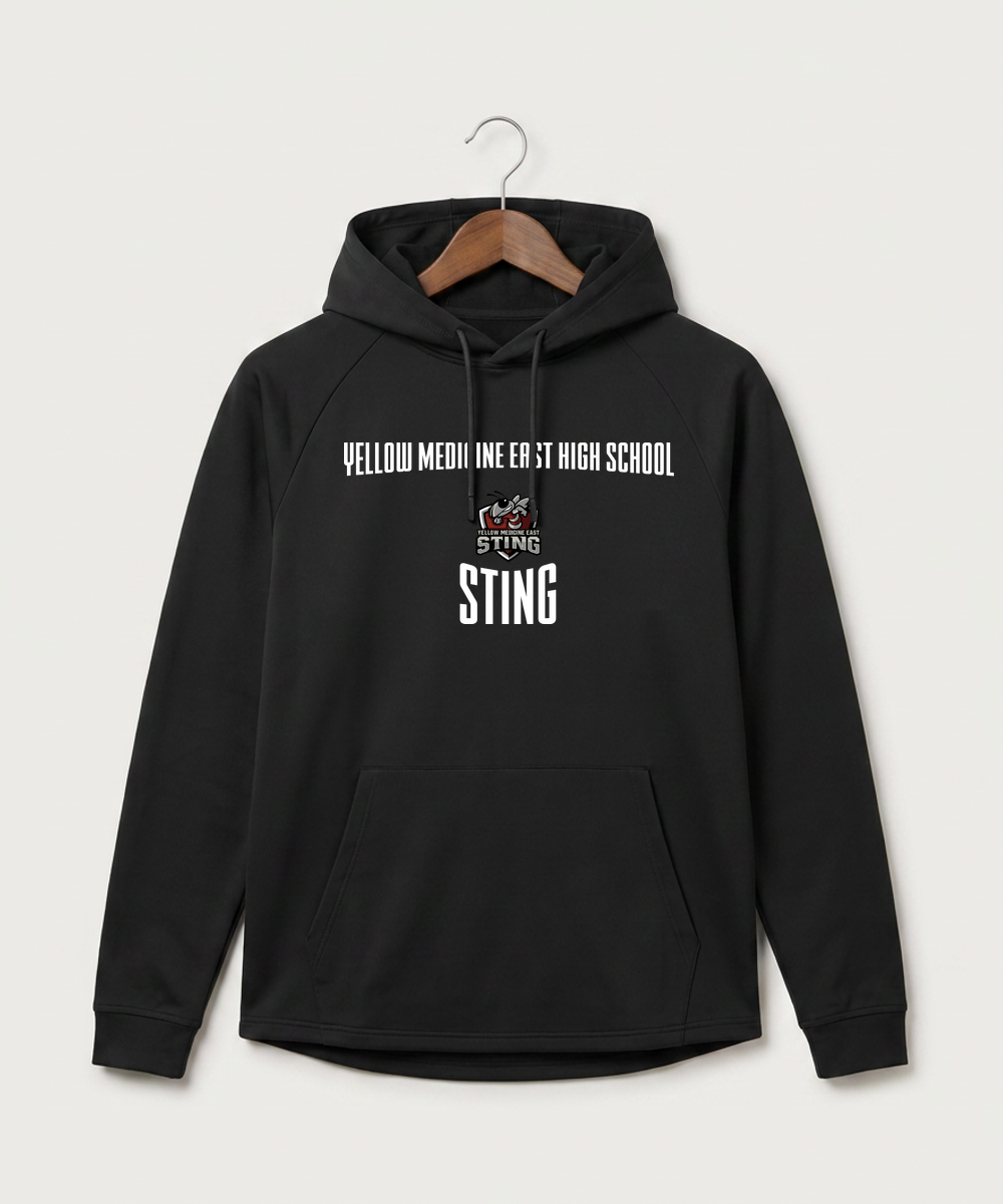 Yellow Medicine East High School Athletics - Black Hoodie - Full Front