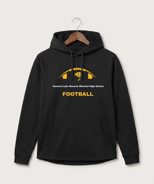 Howard Lake Waverly Winsted High School Football (Boys) - Black Hoodie - Full Front