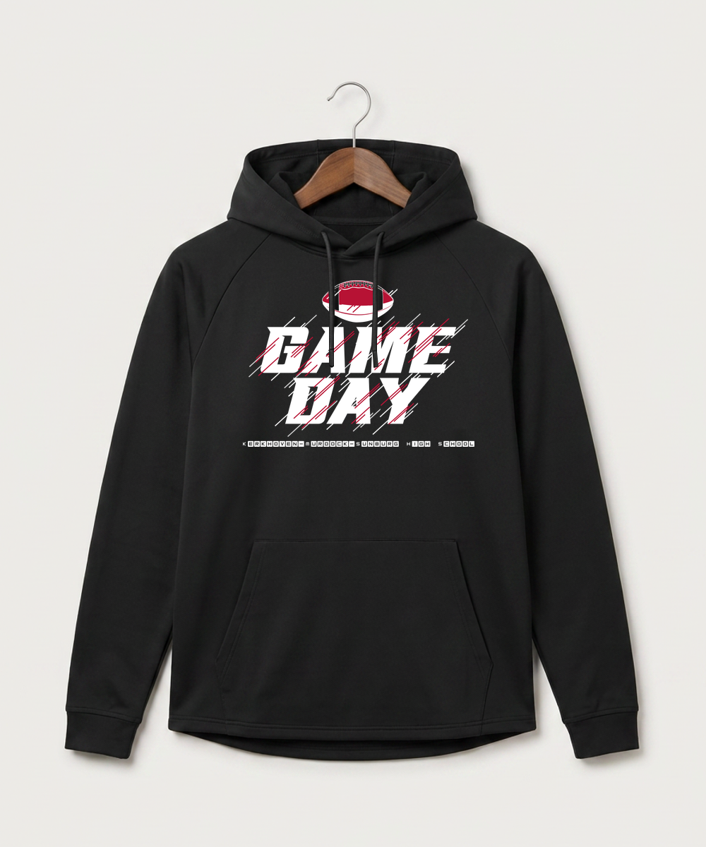 Kerkhoven-Murdock-Sunburg High School Football (Boys) - Black Hoodie - Full Front