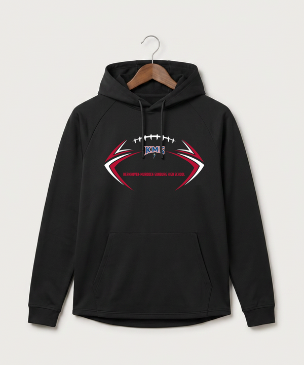 Kerkhoven-Murdock-Sunburg High School Football (Boys) - Black Hoodie - Full Front