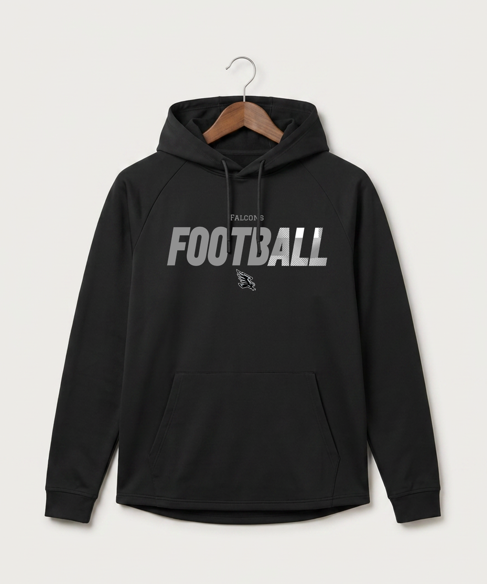 Red Rock Central High School Football (Boys) - Black Hoodie - Full Front