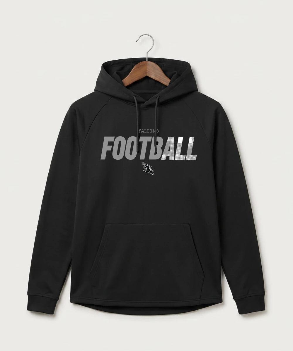 Red Rock Central High School Football (Boys) - Black Hoodie - Full Front