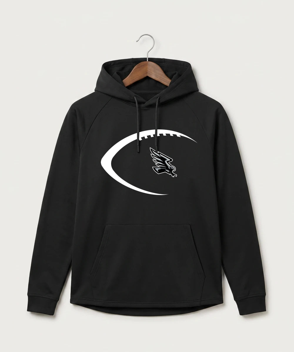 Red Rock Central High School Football (Boys) - Black Hoodie - Full Front