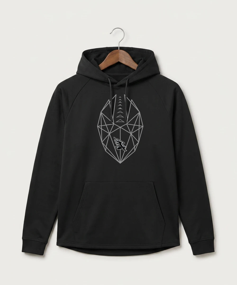 Red Rock Central High School Football (Boys) - Black Hoodie - Full Front