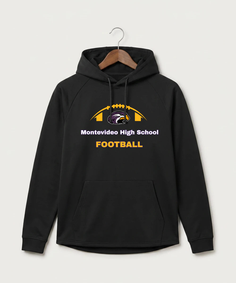 Montevideo High School Football (Boys) - Black Hoodie - Full Front