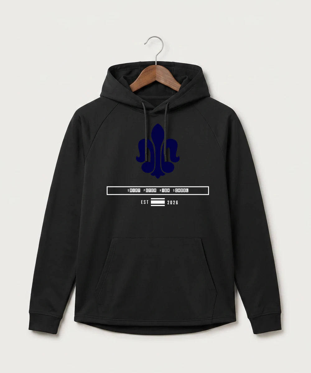 Saint Peter High School Athletics - Black Hoodie - Full Front