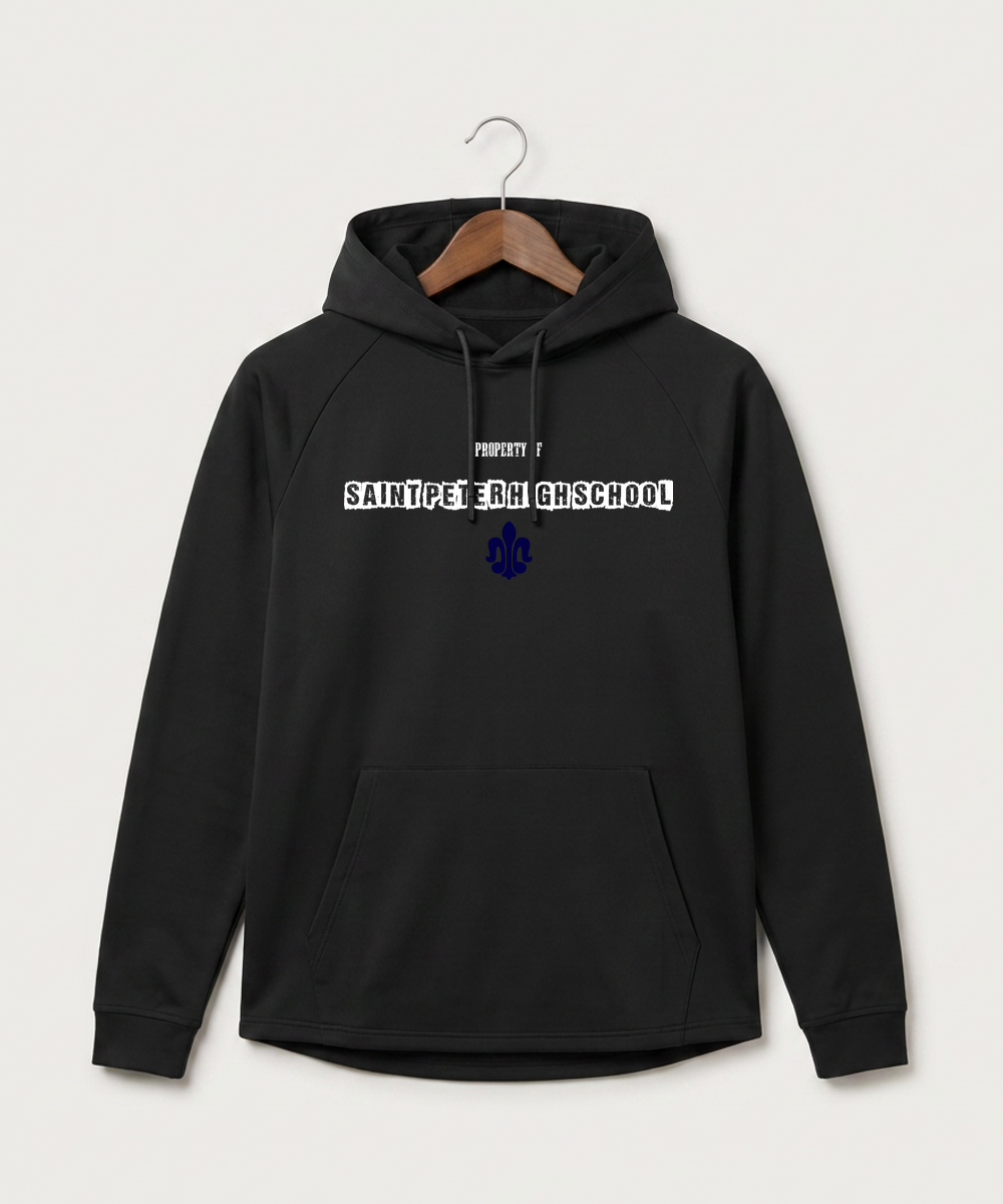 Saint Peter High School Athletics - Black Hoodie - Full Front
