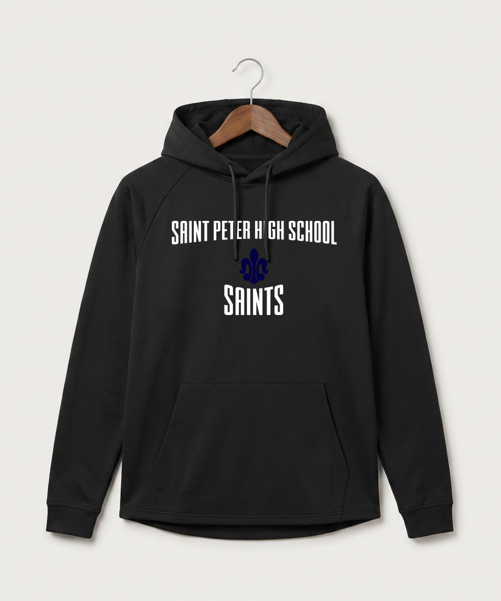 Saint Peter High School Athletics - Black Hoodie - Full Front