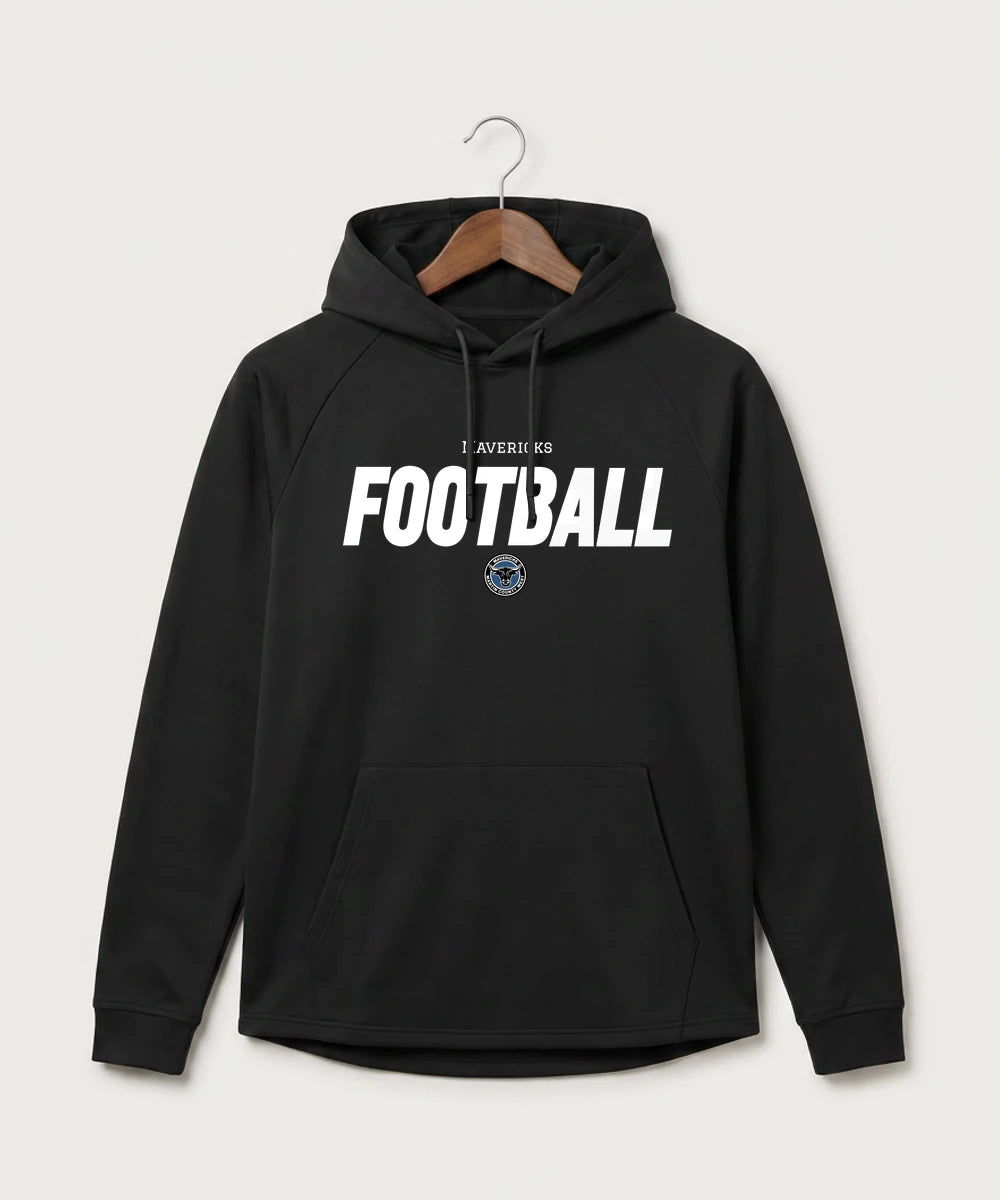 Martin County West High School Football (Boys) - Black Hoodie - Full Front