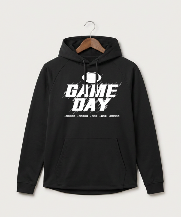 Martin County West High School Football (Boys) - Black Hoodie - Full Front