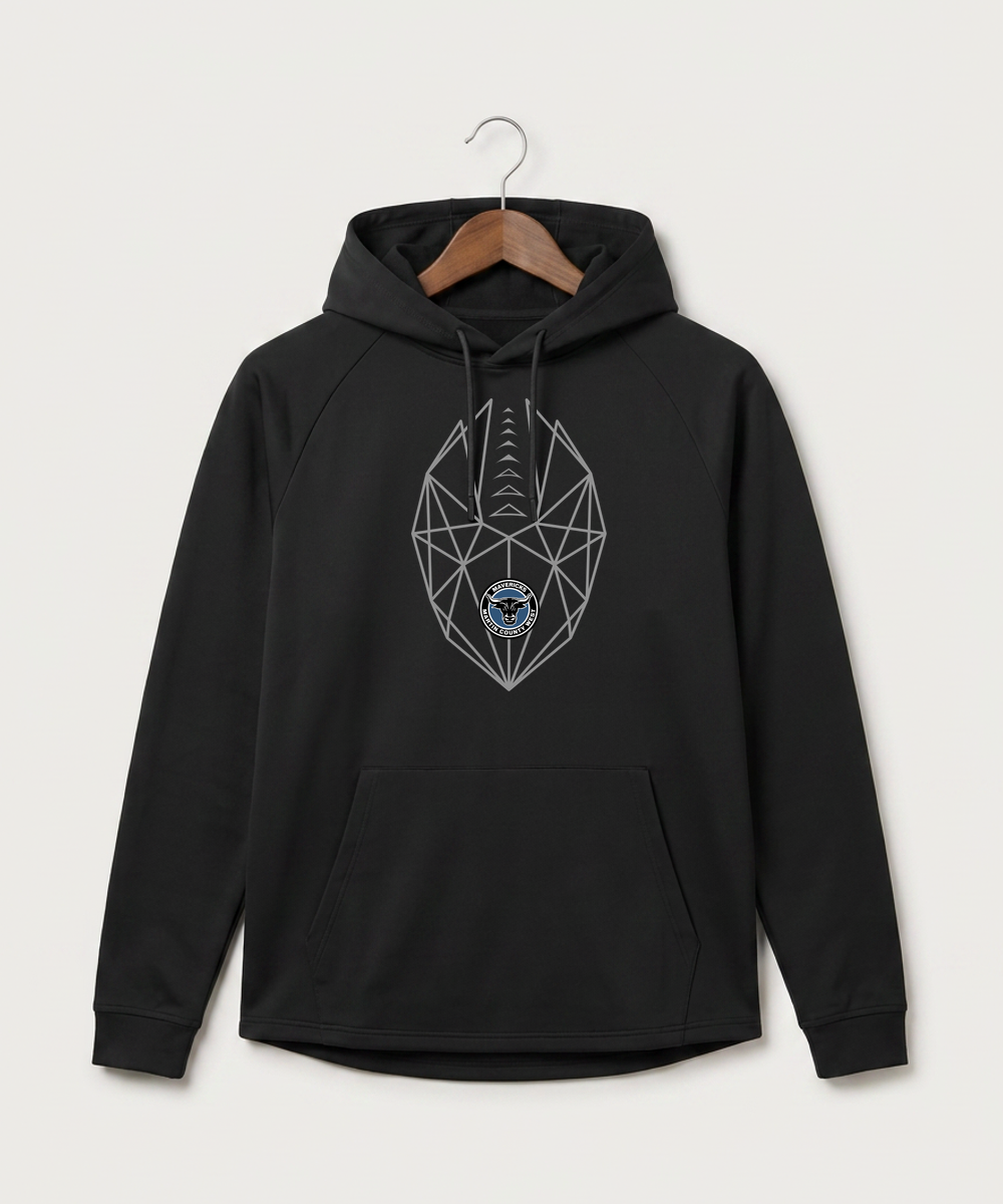 Martin County West High School Football (Boys) - Black Hoodie - Full Front