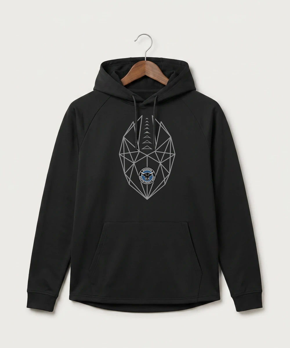 Martin County West High School Football (Boys) - Black Hoodie - Full Front