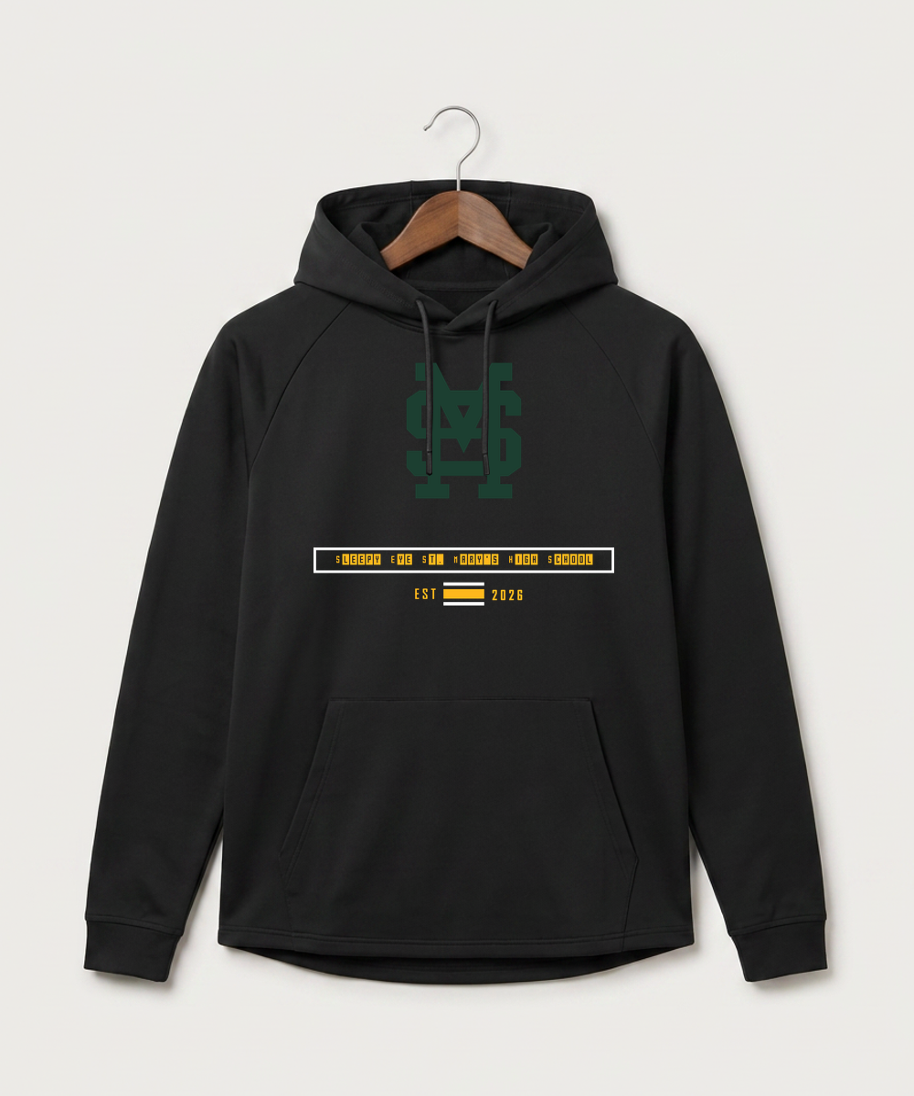 Sleepy Eye St. Mary's High School Athletics - Black Hoodie - Full Front