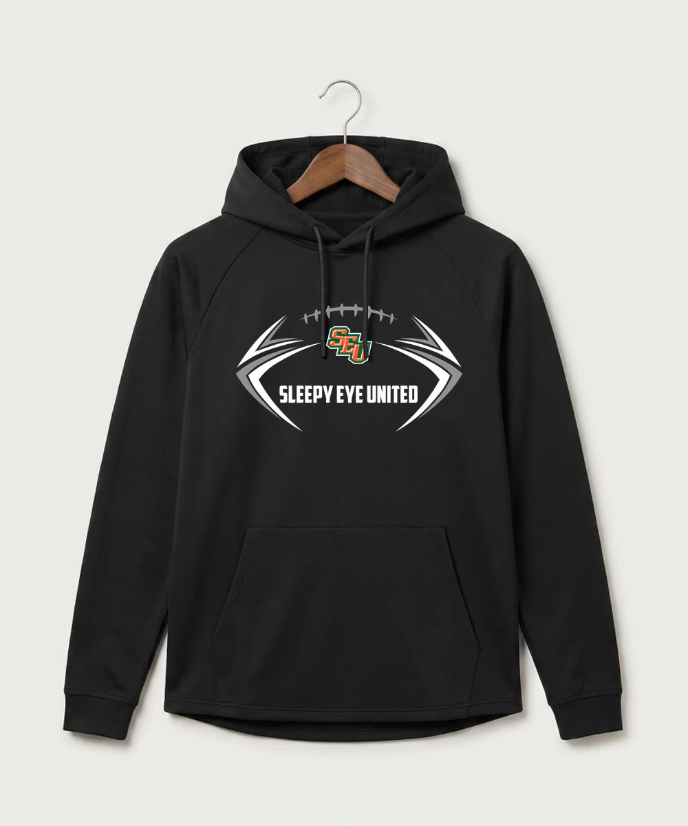 Sleepy Eye United Football (Boys) - Black Hoodie - Full Front