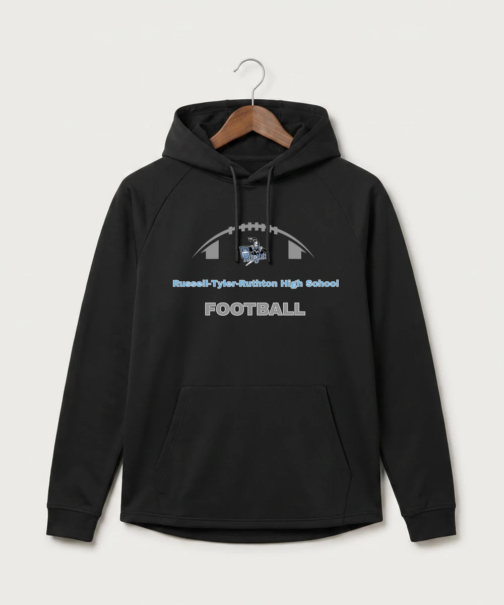 Russell-Tyler-Ruthton High School Football (Boys) - Black Hoodie - Full Front