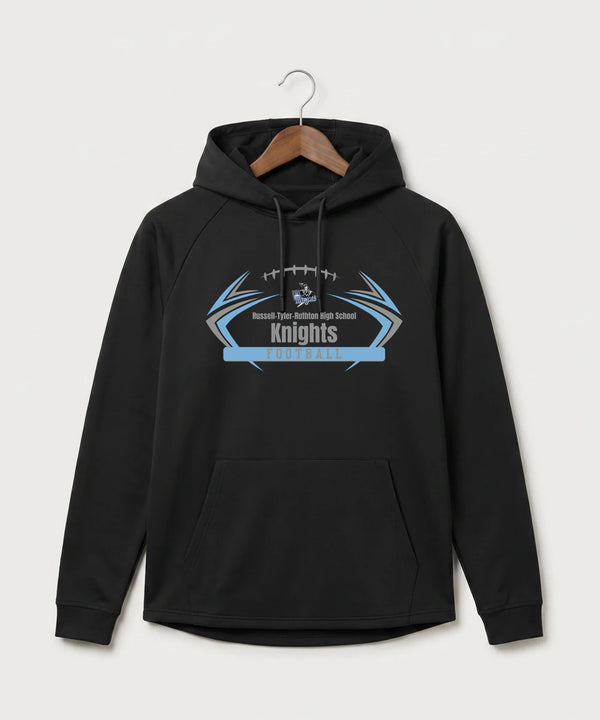 Russell-Tyler-Ruthton High School Football (Boys) - Black Hoodie - Full Front