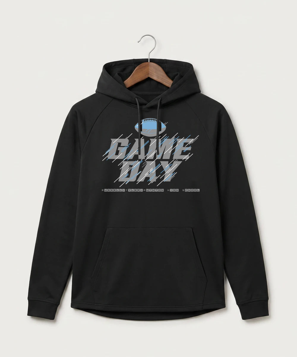 Russell-Tyler-Ruthton High School Football (Boys) - Black Hoodie - Full Front