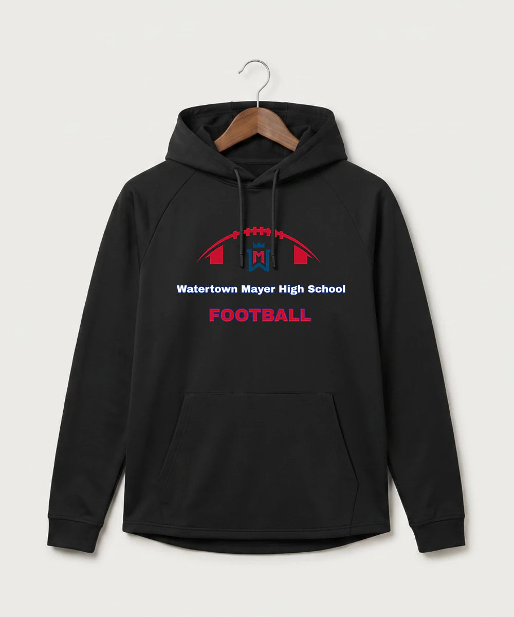 Watertown Mayer High School Football (Boys) - Black Hoodie - Full Front